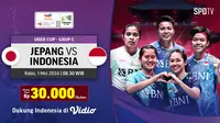 Link Live Uber Cup: Jepang Vs Indonesia di Vidio Pekan Ini. (Sumber: dok. Vidio.com)