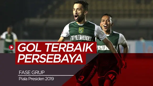 Berita video 3 gol terbaik Persebaya Surabaya yang tercipta pada fase grup Piala Presiden 2019.
