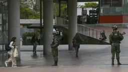 Kedutaan Besar Israel dan Amerika Serikat (AS) di Kolombia menerima ancaman bom, kata sumber kepolisian pada Rabu. (Juan BARRETO / AFP)
