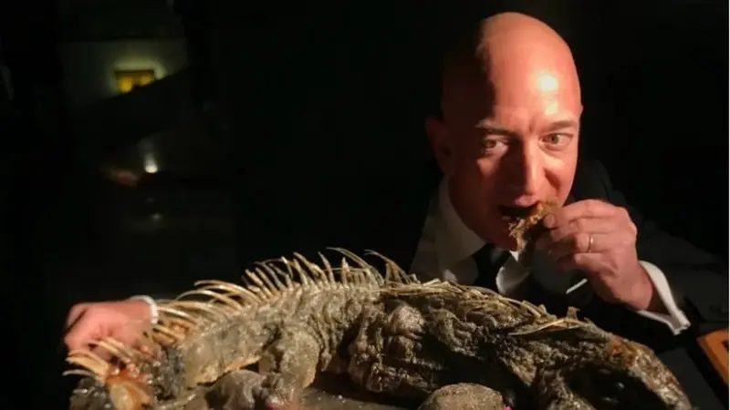 Jeff Bezos Santap Iguana Panggang Jadi Menu Makan Malam (foto: bloomberg)