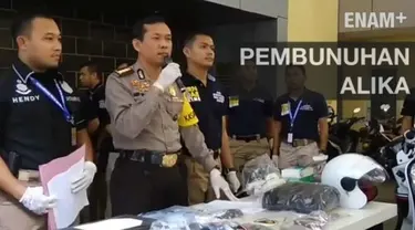 Polisi menangkap pelaku pembunuhan Alika di Hotel Elysta di Kramat Jaya, Koja, Jakarta Utara