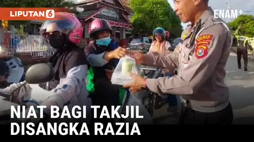 VIDEO: Momen Kocak Polisi Niat Mau Bagi-Bagi Takjil Malah Sepi Dikira Mau Razia