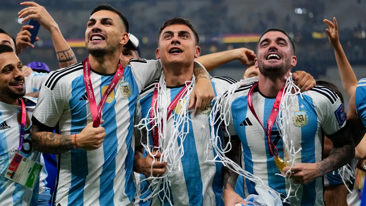 Selebrasi Pemain Argentina Usai Juara Piala Dunia 2022
