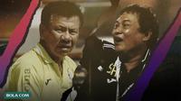 Pelatih yang pernah membela Arema: Benny Dollo dan Suharno. (Bola.com/Dody Iryawan)