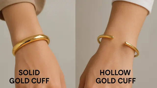 Model Gelang Emas Padat vs Hollow/Ilustrasi ChatGPT