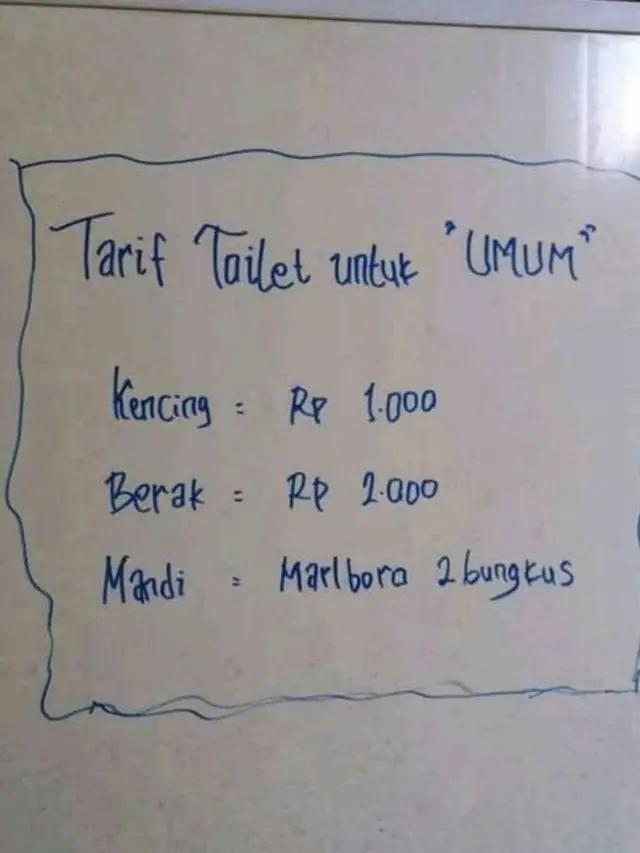 6 Pengumuman di Toilet Umum Ini Bikin Geleng Kepala, Imbauannya Menohok
