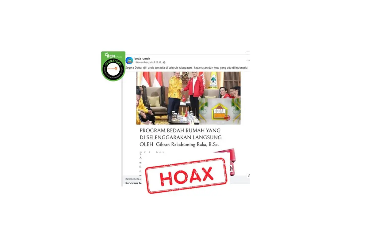 Cek fakta bedah rumah