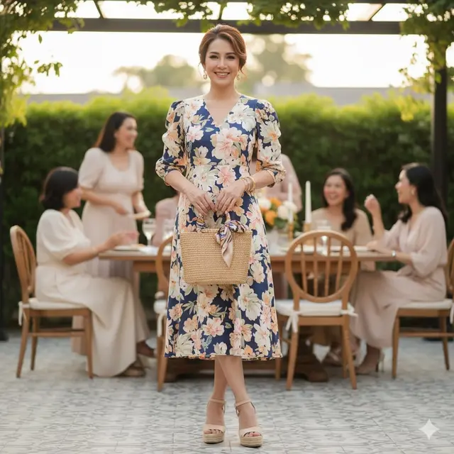 Dress Midi Motif Floral