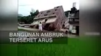 Bangunan megah itu tiba-tiba ambruk hingga tercabut pondasinya