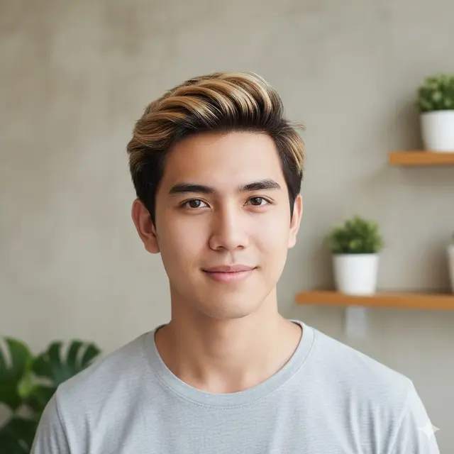 Model Warna Rambut Pria Hilight