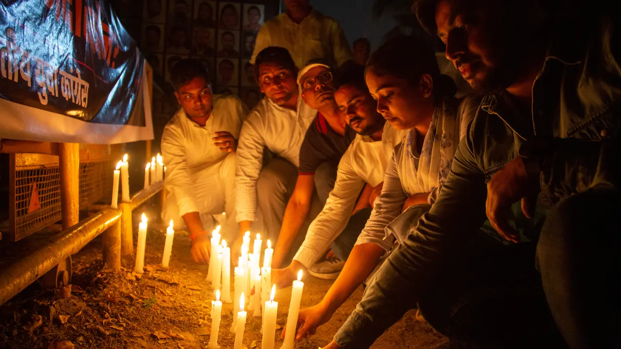 Lilin Penghormatan Untuk Korban Tragedi Jembatan Ambruk di India