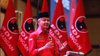 Bakal Capres PDI Perjuangan Ganjar Pranowo menghadiri konsolidasi seluruh kader tingkat DPD, DPC, PPC dan seluruh unsur pimpinan PDI-P Jawa Timur dalam rangka pemenangan pemilihan presiden (Pilpres) 2024 mendatang. (Istimewa)