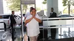 Ketua umum KMP, Prabowo Subianto saat tiba di Tower Bakri, Jakarta, Kamis, (3/9/2015) Pertemuan para pejabat Koalisi Merah Putih ini membahas persoalan PAN yang keluar dari KMP. (Liputan6.com/Helmi Afandi)