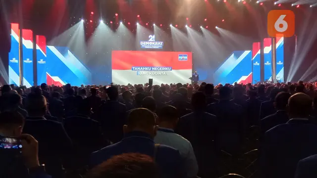 Suasana Rapimnas Demokrat di Jakarta. (Kamis, 15/09/2022). (Yandhi Deslatama/Liputan6.com).