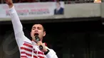  Minggu (23/03/14) Raffi Ahmad tampak hadir di atas panggung kampanye Gerindra di Gelora Bung Karno, Jakarta (Liputan6.com/Helmi Fithriansyah)