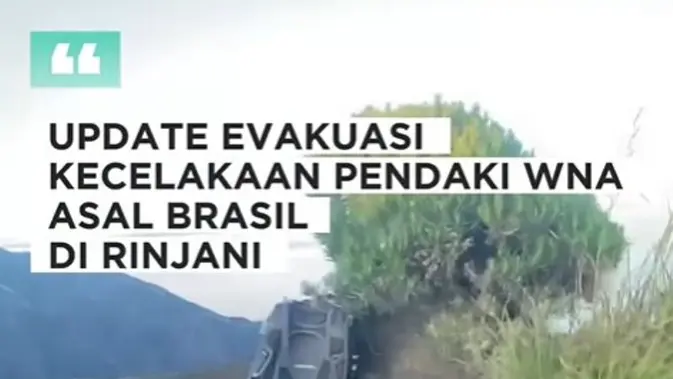 Drone Ungkap Lokasi Pendaki Brasil yang Terjatuh di Rinjani.
