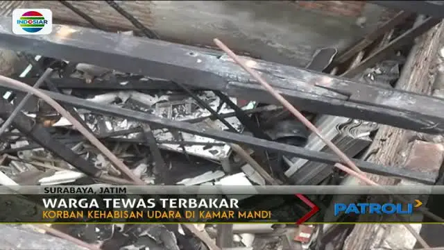 Kakek salah satu penghuni rumah di Jalan Petemon, Surabaya tewas terbakar di lokasi.