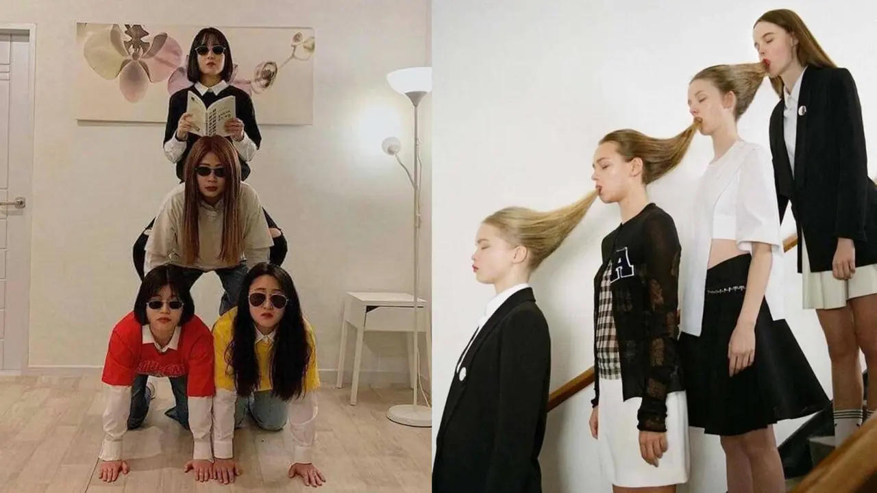 7 Inspirasi Ide Pose Foto Bareng Bestie Ini Gaya Kocak Banget