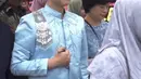 Resepsi pun digelar. Terlihat Song Hyeok mengenakan pakain adat Aceh warna biru.[Instagram/@kimgunwoooooo]