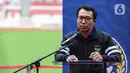 Ketua Komite Pemilihan PSSI Amir Burhanuddin mengumumkan sejumlah nama calon ketua dan wakil ketua PSSI di Stadion Gelora Bung Karno (SUGBK), Jakarta, Selasa (31/1/2023).  Komite Pemilihan PSSI mengumumkan lima calon ketua, 16 wakil ketua dan 53 komite Eksekutif (Exco) periode 2023-2027. (Liputan6.com/Johan Tallo)