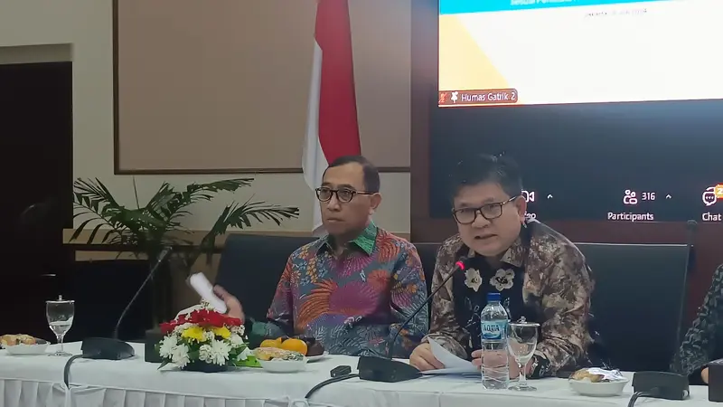 Konferensi pers di Kantor Dirjen Ketenagalistrikan, Jakarta, Rabu (31/7/2024). (Foto: tim bisnis)