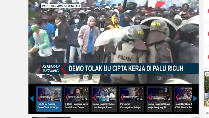 Cek Fakta Liputan6.com menelusuri klaim hanya stasiun televisi asing yang memberitakan demonstrasi