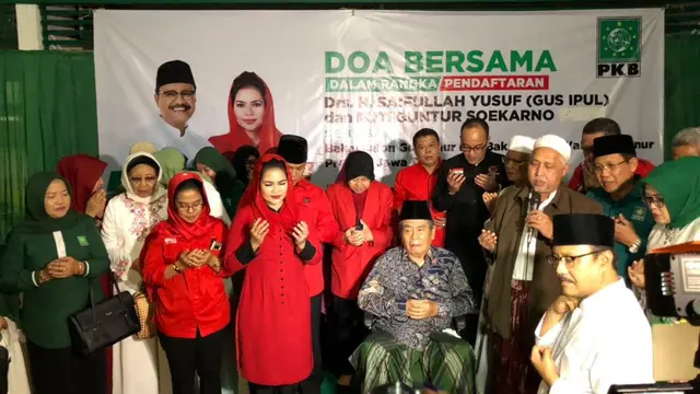 Pasangan Gus Ipul-Puti Guntur Soekarno. (Liputan6.com/Dian Kurniawan)