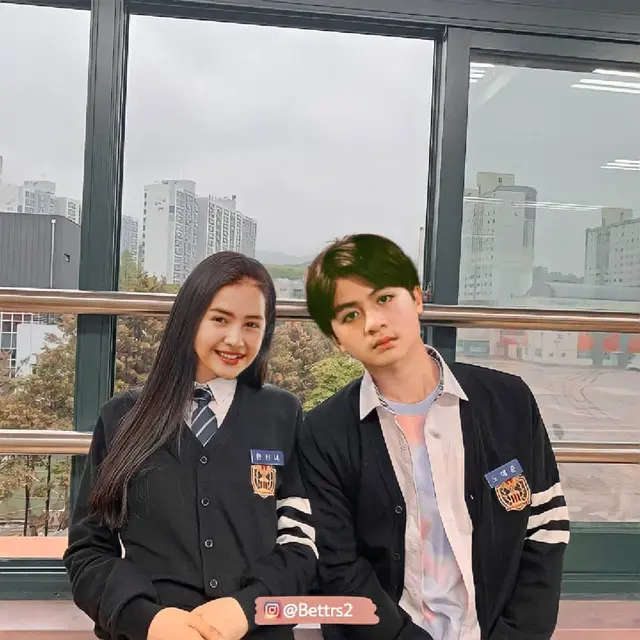 6 Foto Editan Sandrinna Michelle dan Rassya Hidayah Ini Bak Pasangan Drakor