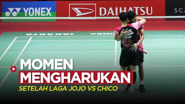 Berita video momen mengharukan setelah laga final Indonesia Masters 2023, Jonatan Christie melawan Chico Aura Dwi Wardoyo, Minggu (29/1/2023).