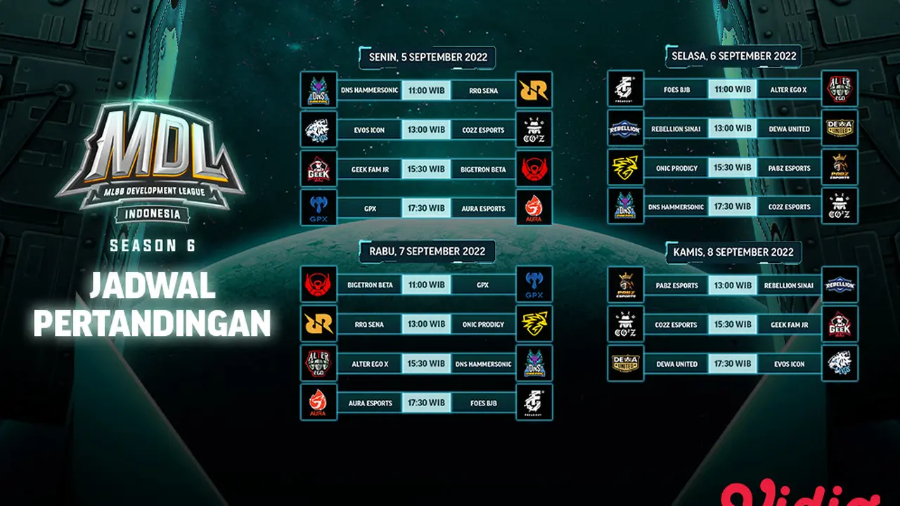 Jadwal dan Live Streaming MDL Indonesia Season 6 Pekan Keempat di Vidio, 5 - 8 September 2022
