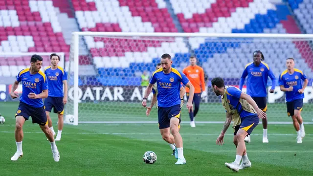 Foto: Inter Milan dan PSG Jajal Lapangan Allianz Arena Jelang Final Liga Champions