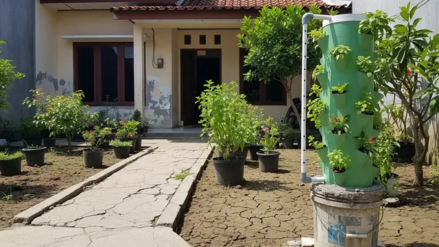 Tower Garden Vertikal Sederhana