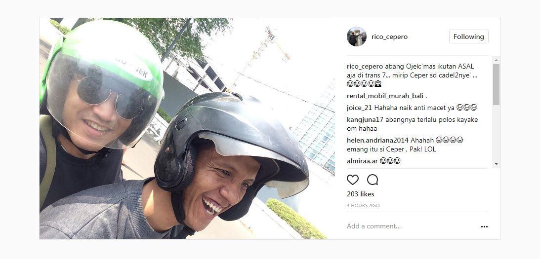 Rico Ceper bertemu kembaran [foto: instagram]