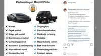 Meme Otomotif: Perbedaan Mobil Dua Pintu
