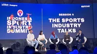 Wakil Ketua PSSI, Ratu Tisha Destria, menjadi satu di antara pembicara dalam Indonesia Sport Industry Summit 2024. (Bola.com/Dok.Muhammad Adi Yaksa).