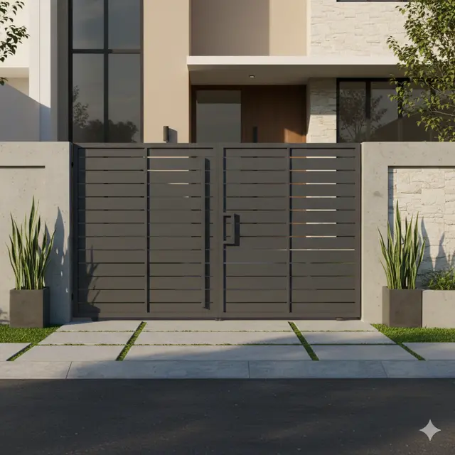 Model Gerbang Depan Rumah Minimalis (Foto: Gemini AI)