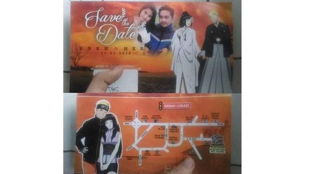 6 Potret Undangan Nikah Tema Naruto, Bak Jadi Warga Konoha
