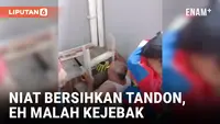 Dramatis! Detik-detik Evakuasi Pria Terjebak di Tandon Air