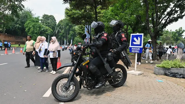 akarta Dijaga Personel Brimob Bersenjata Lengkap