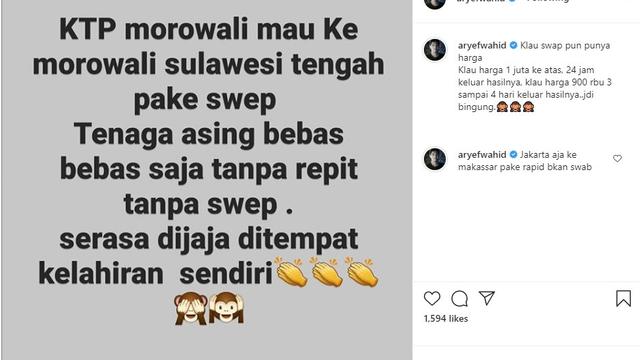 Evi Masamba - Suami (Foto: Instagram/@aryefwahid)