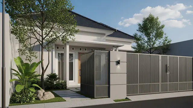Model Pagar Solid Minimalis