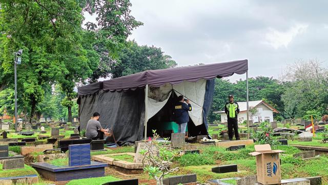 Polisi membongkar makam Adante Khalif Pramudityo alias Dante