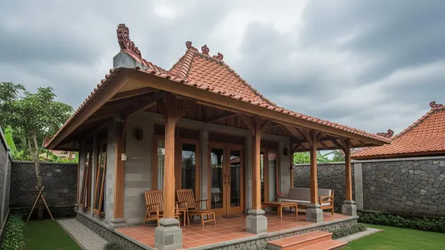 Inspirasi Rumah Kecil dengan Teras Keliling ala Rumah Jawa