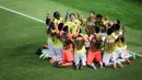 Setelah bermain imbang 1-1 menghadapi Indonesia, Timnas Ekuador U-17 sukses meraup tiga poin usai menang 2-0 atas Maroko pada laga kedua Grup A Piala Dunia U-17 2023 di Stadion Gelora Bung Tomo, Surabaya, Senin (13/11/2023). Dua gol kemenangan Timnas Ekuador U-17 tercipta lewat brace kapten tim, Michael Bermudez yang dicetaknya pada menit ke-62 melalui eksekusi penalti dan pada menit ke-93. Dengan hasil ini, Timnas Ekuador U-17 sementara memuncaki klasemen Grup A dengan koleksi 4 poin. (Bola.com/Bagaskara Lazuardi)