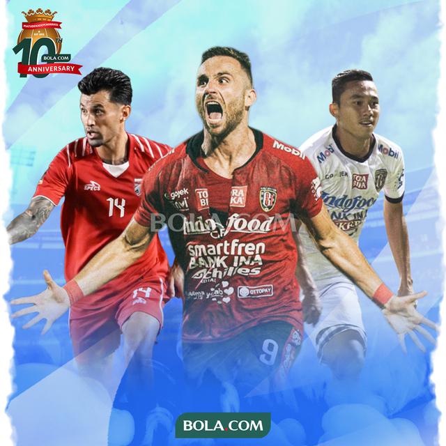 Artikel 10 tahun Bola.com - 10 Pesepak bola lokal terbaik di Liga 1 dalam satu dekade terakhir periode 2015 - 2025