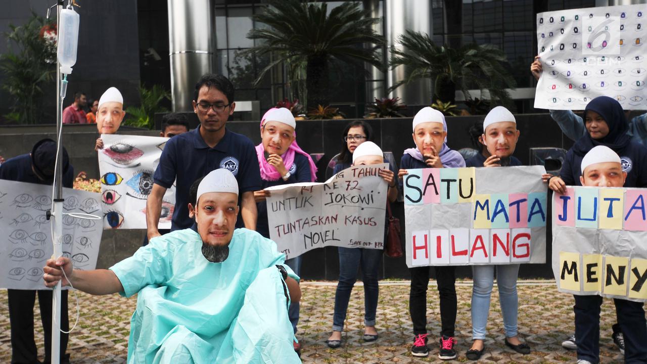 Tuntut Kasus Novel, Siswa Anti Korupsi Lakukan Aksi Teatrikal