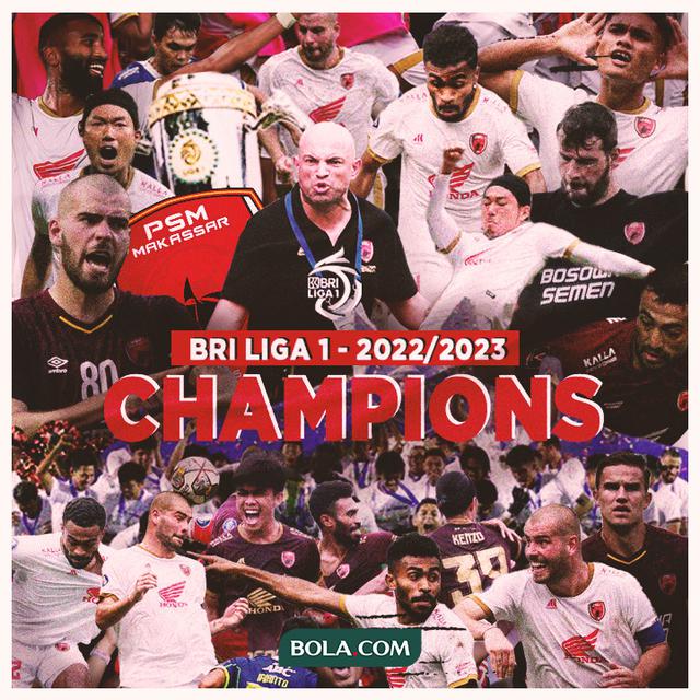 BRI Liga 1 - PSM Makassar Juara BRI Liga 1 2022/2023