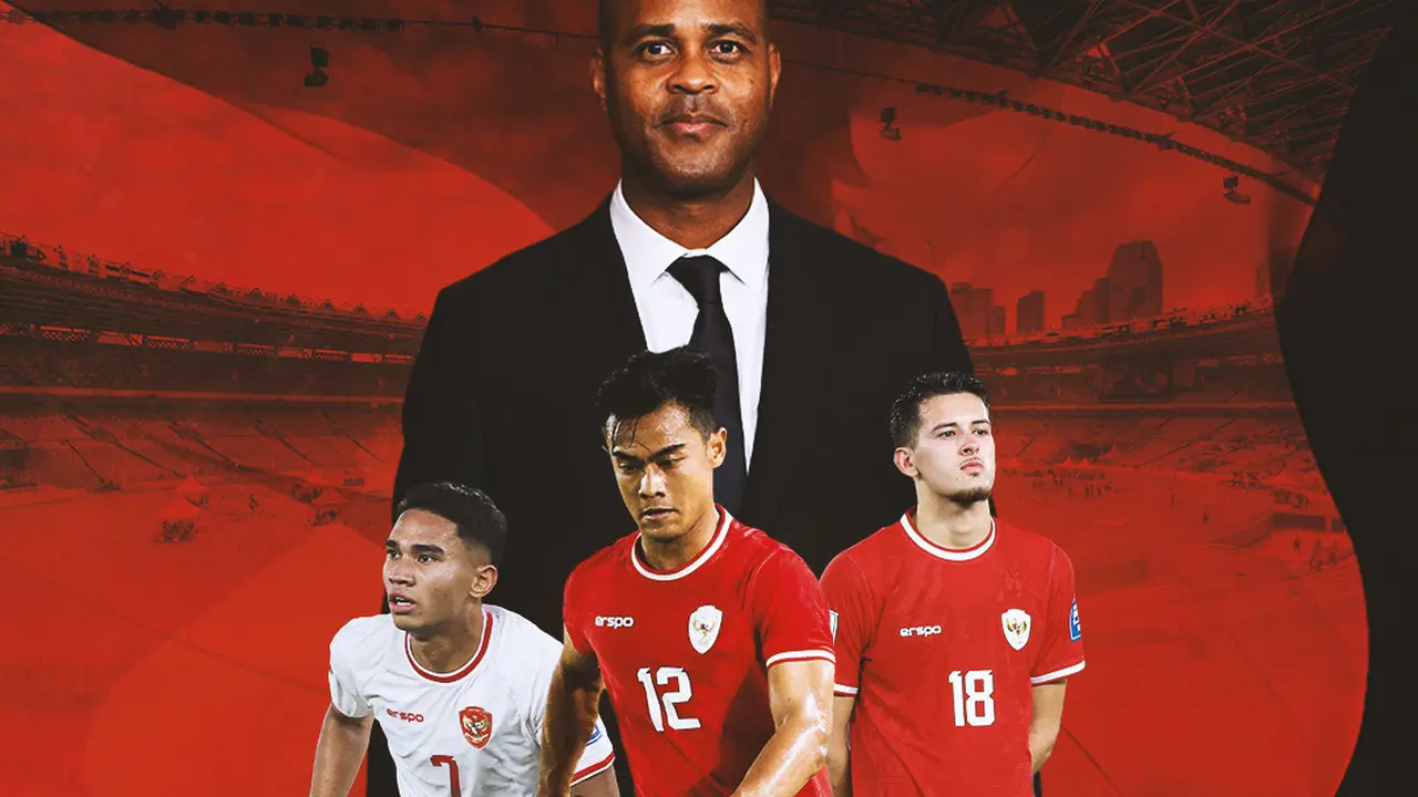 Timnas Indonesia - Patrick Kluivert Bersama Marselino Ferdinan, Pratama Arhan, Justin Hubner