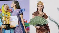 Reina, adik Yuki Kato saat meraih juara Favorit Abang None Kepulauan Seribu, credit: @yukikt/@reinakato