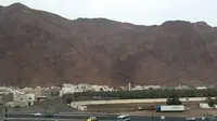 Bukit Uhud lokasi ziarah kaum muslim dunia di Kota Madinah, Arab Saudi. (Liputan6.com/Wawan Isab Rubiyanto)